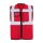 Korntex® Executive Safety Vest Berlin Waistcoats Warnweste mit Taschen und Reißverschluss rot