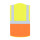 Korntex® Executive Safety Vest Berlin Waistcoats Warnweste mit Taschen und Reißverschluss gelb/orange