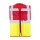 Korntex® Executive Safety Vest Berlin Waistcoats Warnweste mit Taschen und Reißverschluss rot/gelb