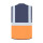 Korntex® Executive Safety Vest Berlin Waistcoats Warnweste mit Taschen und Reißverschluss marineblau/orange