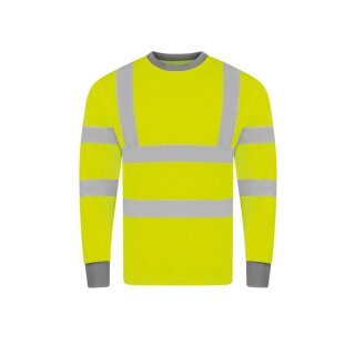Hi-Vis Poly-Cott on Long Sleeve Shirt Warnschutz Shirt - Murcia - gelb