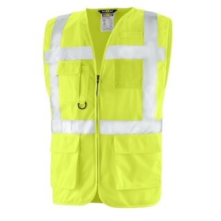 teXXor® Funktionsweste Warnweste mit Reißverschluss und Taschen gelb EN20471