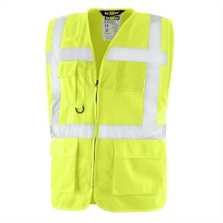 teXXor® Open MESH Warnweste mit Reißverschluss und Taschen gelb EN20471