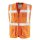 teXXor® Open MESH Warnweste mit Reißverschluss und Taschen orange EN20471