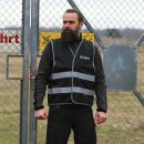 Signalweste Warnweste schwarz  -  SECURITY M/L = 120cm Umfang