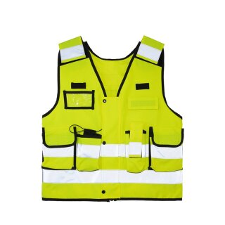 Tactical Warnweste „Stammheim” - Elastischer Bund und 360° Sichtbarkeit - gelb