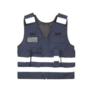 Tactical Warnweste „Stammheim” - Elastischer Bund und 360° Sichtbarkeit - navy