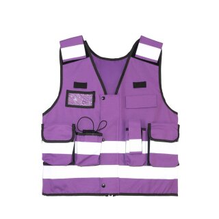Tactical Warnweste „Stammheim” - Elastischer Bund und 360° Sichtbarkeit - lila