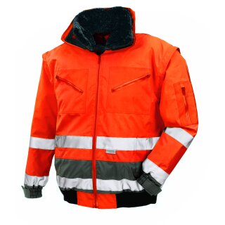 teXXor® Warnschutz-Pilotjacke "VANCOUVER" orange/grau