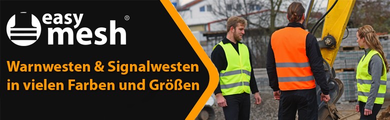 easyMesh® Warnweste orange EN ISO20471 - 6 Größen